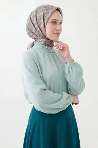 Soft Eşarp Rûmi Gri 90x90 | Silk Home