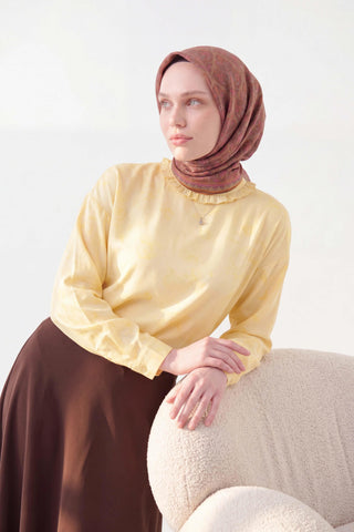 Soft Eşarp Rûmi Mocha Mousse 90x90 | Silk Home