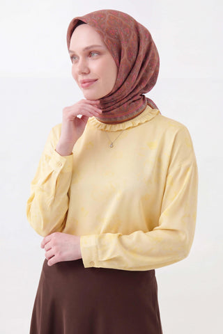 Soft Eşarp Rûmi Mocha Mousse 90x90 | Silk Home