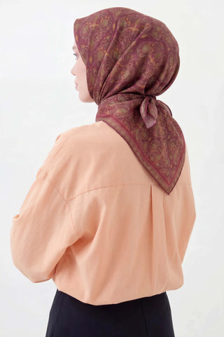 Soft Eşarp Rûmi Mürdüm 90x90 | Silk Home