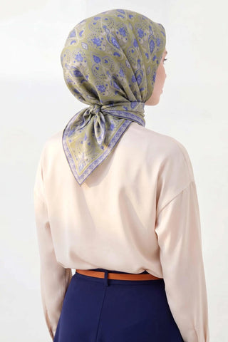 Soft Eşarp Rûmi Olive 90x90 - Soft Eşarp - | Silk Home