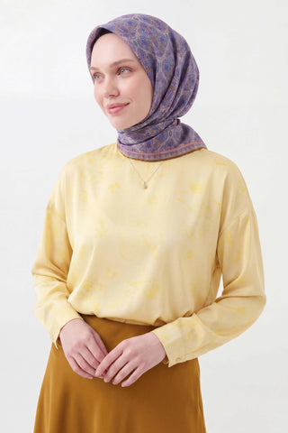 Soft Eşarp Rûmi Pastel Mor 90x90 | Silk Home