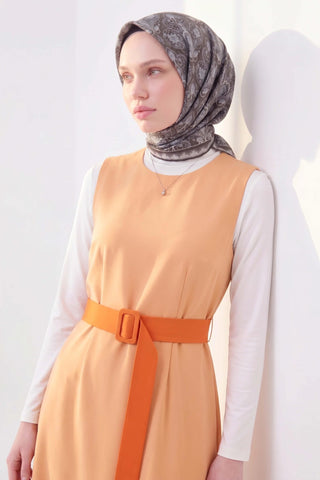 Soft Eşarp Rûmi Siyah-Gri 90x90 - Soft Eşarp - | Silk Home
