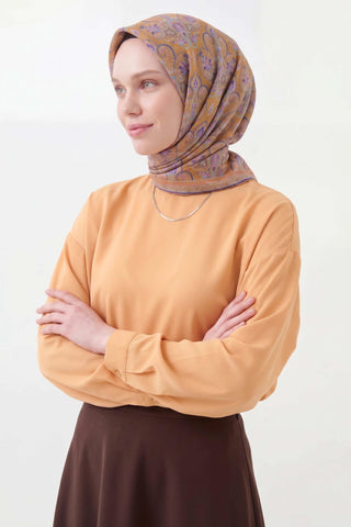 Soft Eşarp Rûmi Taba 90x90 - Soft Eşarp - | Silk Home