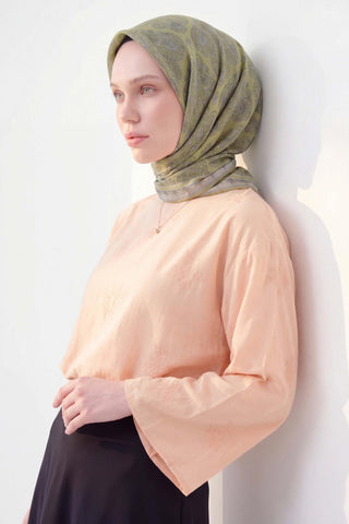 Soft Eşarp Rûmi Taş 90x90 - Soft Eşarp - | Silk Home