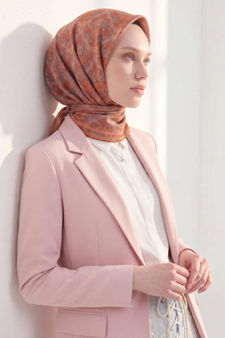 Soft Eşarp Rûmi Vizon 90x90 | Silk Home