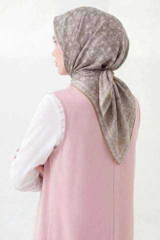 Soft Eşarp Rûmi Yağ Yeşili 90x90 | Silk Home - Soft Eşarp - | Silk Home