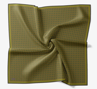 Soft Eşarp Retro Geometrik Acı Kahve