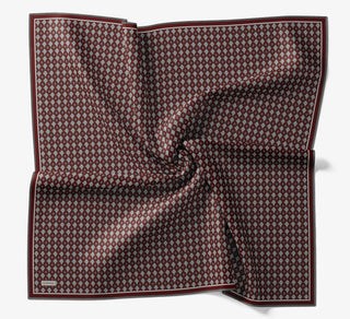 Soft Eşarp Retro Geometrik Koyu Kırmızı