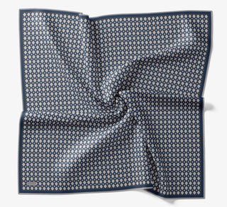 Soft Eşarp Retro Geometrik Mavi