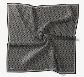 Soft Eşarp Retro Geometrik Siyah