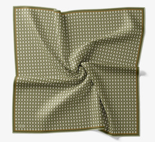 Soft Eşarp Retro Geometrik Su Yeşili