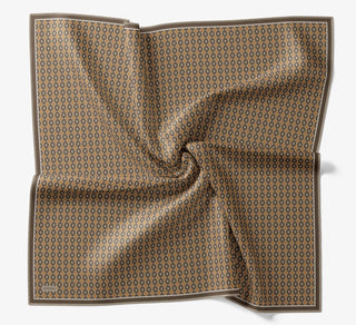 Soft Eşarp Retro Geometrik  Sütlü Kahve