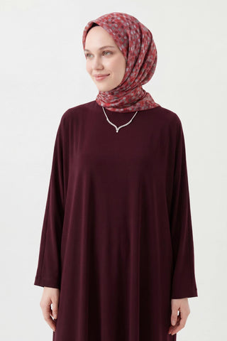Soft Eşarp Retro Mozaik Fuşya 90x90 - Soft Eşarp - | Silk Home