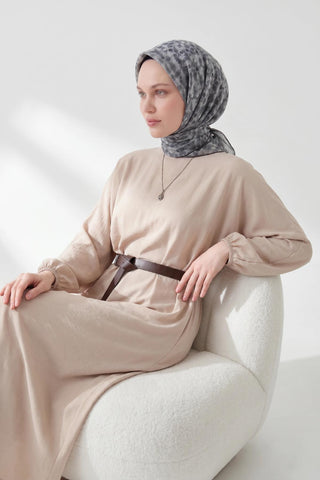 Soft Eşarp Retro Mozaik Gümüş 90x90 - Soft Eşarp - | Silk Home