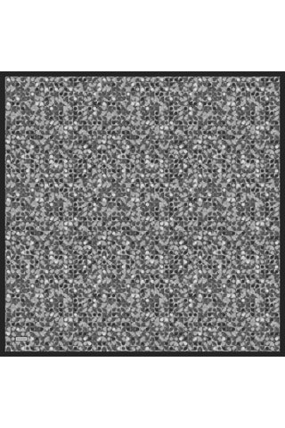 Soft Eşarp Retro Mozaik Gümüş 90x90 - Soft Eşarp - | Silk Home