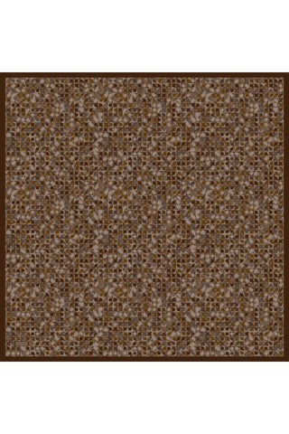 Soft Eşarp Retro Mozaik Kiremit 90x90 | Silk Home