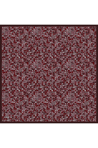 Soft Eşarp Retro Mozaik Koyu Gri 90x90 - Soft Eşarp - | Silk Home