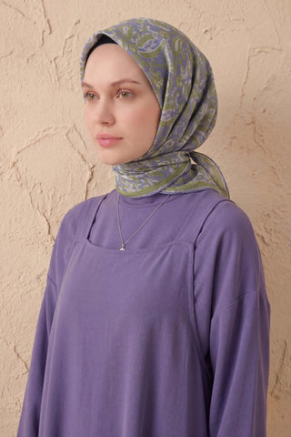 Soft Eşarp Şal Motif Bebe Mavi 90x90