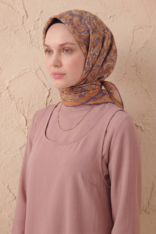 Soft Eşarp Şal Motif Eflatun 90x90