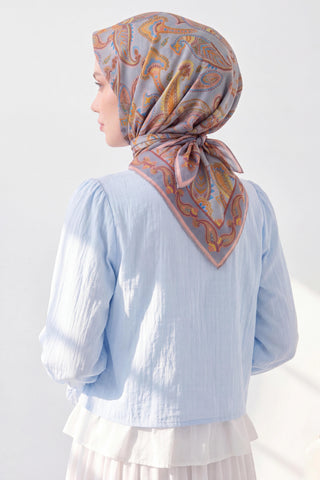 Soft Eşarp Şal Motif Gri