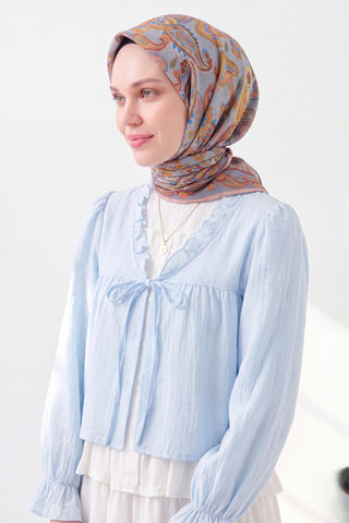 Soft Eşarp Şal Motif Gri