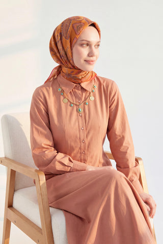 Soft Eşarp Şal Motif Kavuniçi