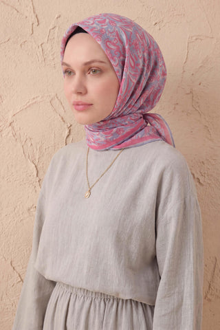 Soft Eşarp Şal Motif Lila 90x90