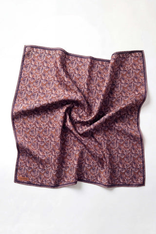 Soft Eşarp Şal Motif Mor 90x90 - Soft Eşarp - | Silk Home