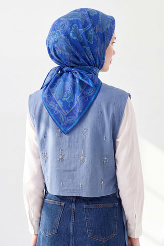 Soft Eşarp Şal Motif Morcivert