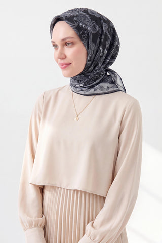 Soft Eşarp Şal Motif Siyah