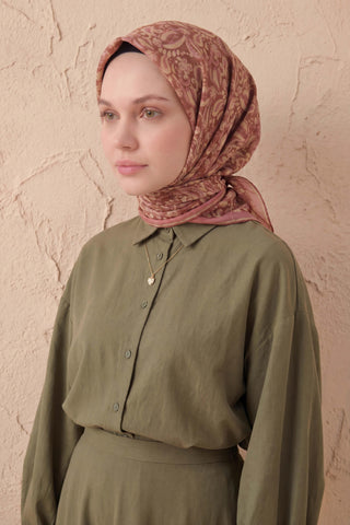 Soft Eşarp Şal Motif Soğan Kabuğu 90x90