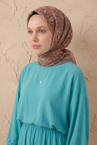 Soft Eşarp Şal Motif Taba 90x90