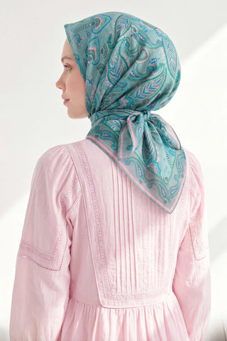 Soft Eşarp Şal Motif Turkuaz