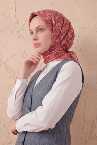 Soft Eşarp Şal Motif Vişne Çürüğü 90x90