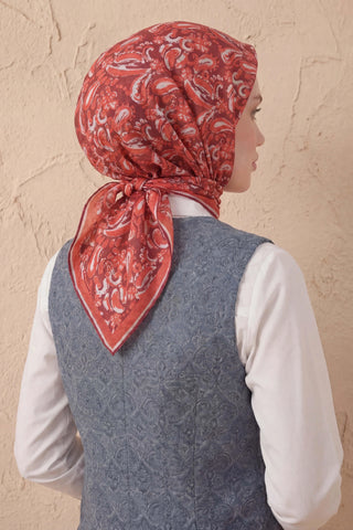 Soft Eşarp Şal Motif Vişne Çürüğü 90x90
