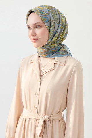 Soft Eşarp Şal Motif Yağ Yeşili