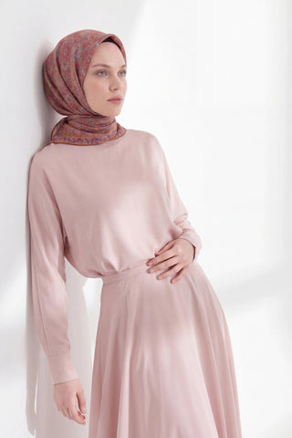 Soft Eşarp Somon 90x90 | Silk Home