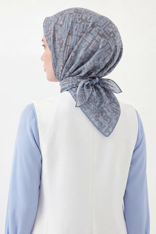Soft Eşarp Soyut Bebe Mavi