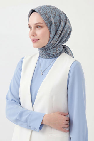 Soft Eşarp Soyut Bebe Mavi