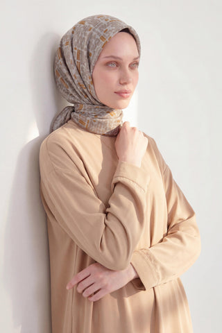 Soft Eşarp Soyut Gri