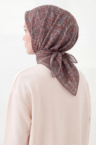 Soft Eşarp Soyut Mocha Mousse