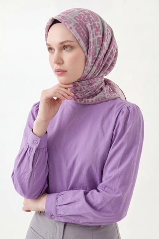 Soft Eşarp Soyut Pembe