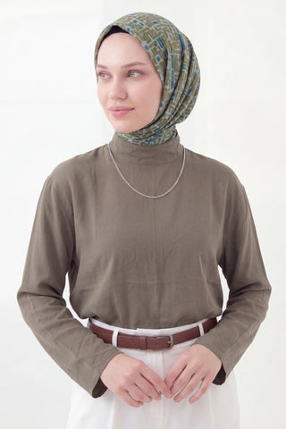 Soft Eşarp Soyut Yeşil
