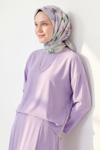 Soft Eşarp Suluboya Lila 90x90