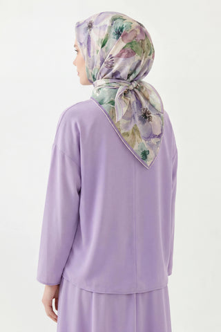 Soft Eşarp Suluboya Lila 90x90