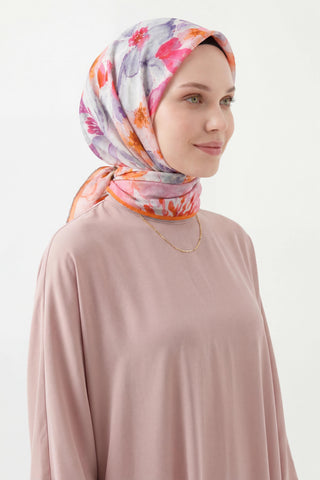 Soft Eşarp Suluboya Pembe 90x90 | Silk Home