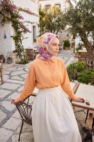 Soft Eşarp Suluboya Yavruağzı 90x90