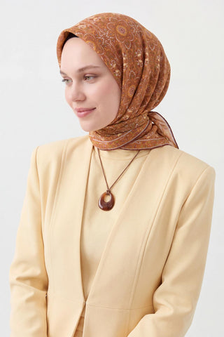 Soft Eşarp Taba 90x90 | Silk Home