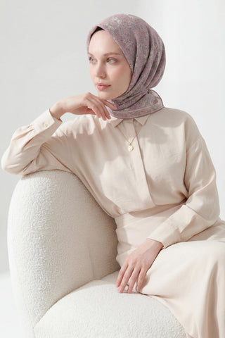 Soft Eşarp Uçuk Lila 90x90 - Soft Eşarp - | Silk Home